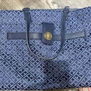 Tommy Hilfiger Navy Monogram Tote